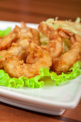 Image showing Fried shrimps