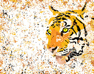 Image showing Grunge tiger