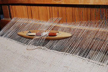 Image showing shuttle on the antique loom