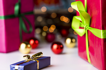 Image showing Baubles and gifts
