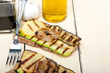 Image showing grilled vegetables on bread