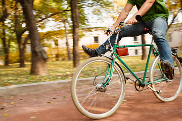 Image showing Man on bike