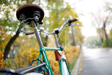 Image showing Mountain bike. Active leisure on the nature