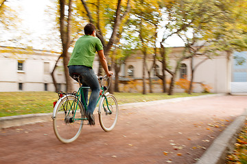 Image showing In the park sports, cycling