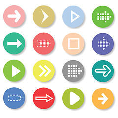 Image showing set of arrows icons