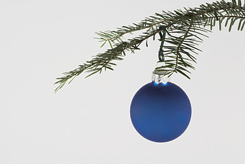 Image showing Blue Christmas ball