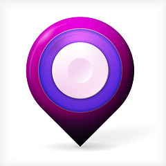 Image showing Colored realistic vector icon for marker geolocation