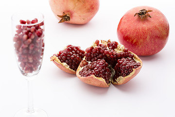 Image showing Seeds of the pomegranate, Punica granatum