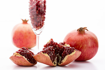 Image showing Pomegranate and its seeds