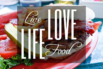 Image showing Live Life Love Food