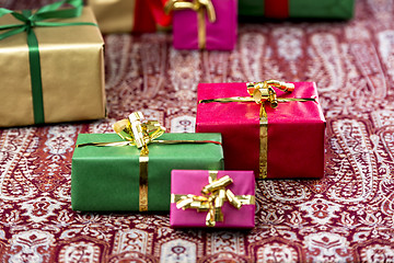 Image showing Three Presents Standing Out