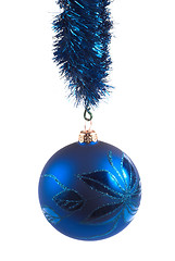 Image showing blue christmas ball