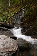 Image showing Waterfall and river in forest