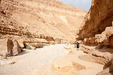 Image showing Hiking in a Judean desert of Israel