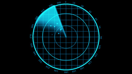 Image showing Modern Radar sreen display.