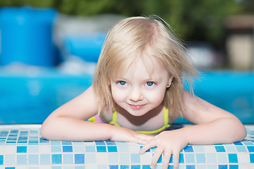 Image showing Little blond girl