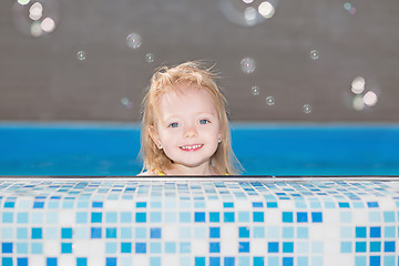 Image showing Happy little blond girl