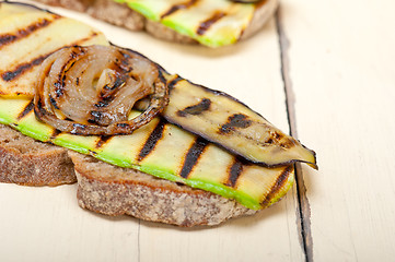 Image showing grilled vegetables on bread