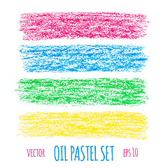 Image showing Oil pastel design elements