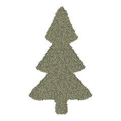 Image showing Christmas trees made of microprocessors