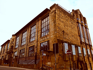 Image showing Retro look Glasgow School of Art