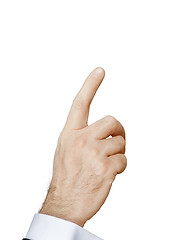 Image showing pointing male hand