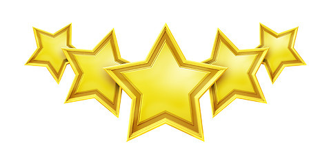 Image showing five star rating service