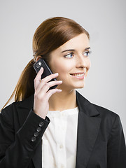 Image showing Business woman making phone call