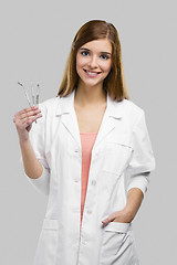 Image showing Female dentist