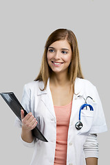 Image showing Beautiful young female doctor