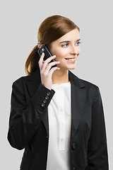 Image showing Business woman making phone call