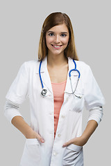 Image showing Beautiful young female doctor