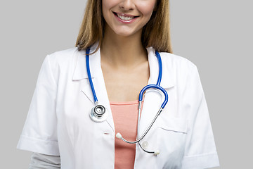 Image showing Beautiful young female doctor