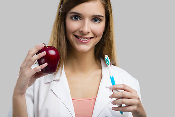 Image showing Female dentist