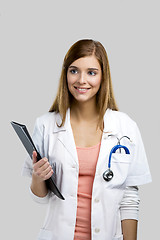 Image showing Beautiful young female doctor