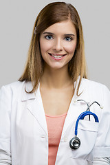 Image showing Beautiful young female doctor