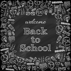 Image showing Welcome back to school card