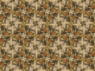 Image showing Ethnic pattern. Abstract kaleidoscope  fabric design.