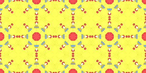 Image showing Ethnic pattern. Abstract fabric design.