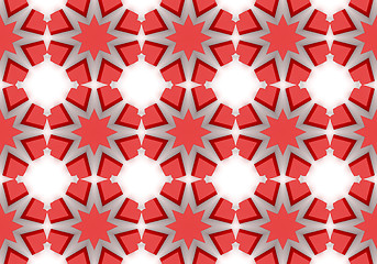 Image showing Ethnic pattern. Abstract kaleidoscope  fabric design.