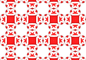 Image showing Ethnic pattern. Abstract kaleidoscope  fabric design.