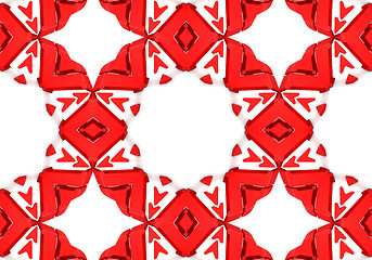 Image showing Ethnic pattern. Abstract kaleidoscope  fabric design.