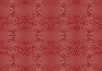 Image showing Ethnic pattern. Abstract kaleidoscope  fabric design.