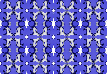 Image showing Ethnic pattern. Abstract kaleidoscope  fabric design.