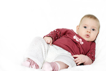 Image showing Small baby sitting