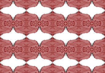 Image showing Ethnic pattern. Abstract kaleidoscope  fabric design.