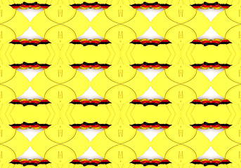 Image showing Ethnic pattern. Abstract fabric design.