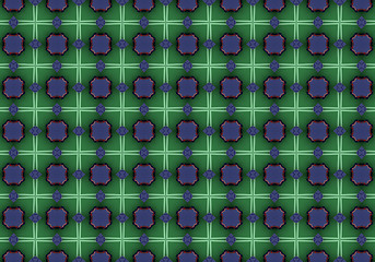 Image showing Ethnic pattern. Abstract kaleidoscope  fabric design.