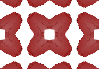 Image showing Ethnic pattern. Abstract kaleidoscope  fabric design.