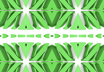 Image showing Ethnic pattern. Abstract kaleidoscope  fabric design.